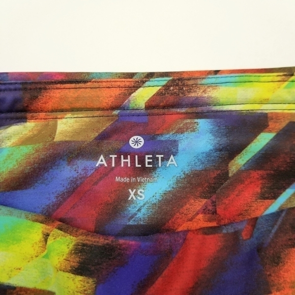 Athleta multicolor abstract print full length leggings women's size XS - Picture 6 of 9